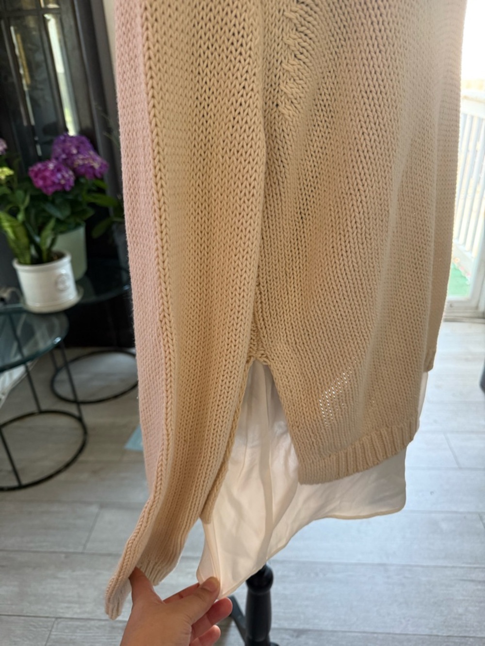 LOFT Cream Knit Boatneck Sweater - Picture 3 of 3